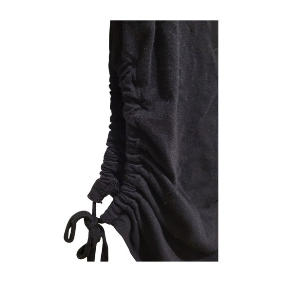 OPEN EDIT Ruched lace up cutout side crewneck long sleeve top m medium - Picture 4 of 5